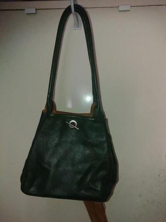 Image 1 of Ladies Green leather Bag - Small Tote Bag