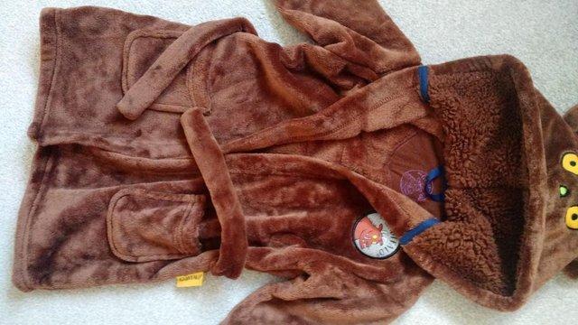 Preview of the first image of Boys dressing gown,size 1-3 years, Gruffalo as new £7.