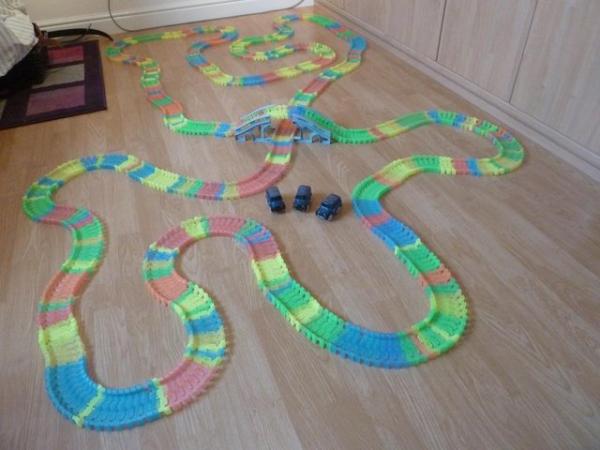 Image 1 of CREATE-A-TRACK Childrens Car Racing Track Game