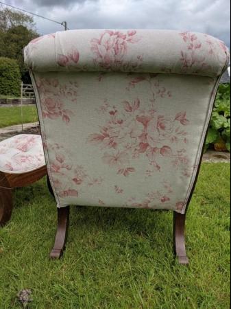 Image 3 of Two Newly Upholstered Slipper Chairs for Sale