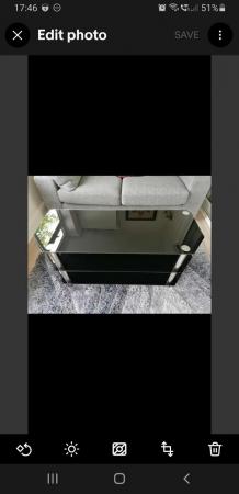 Image 3 of Black Tempered Glass & Chrome Corner TV Stand For Up To 60"