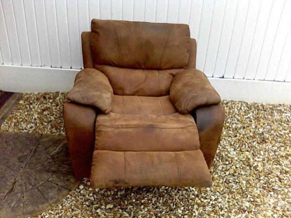 Image 2 of A brown coloured reclining chair