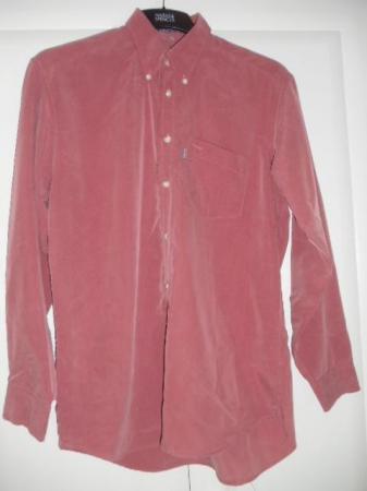 Image 2 of Henley's Men's Shirt Long Sleeve Salmon Pink Single Pocket S