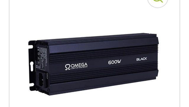 Image 2 of Omega black 600w digital dimmable ballast for HPS grow light