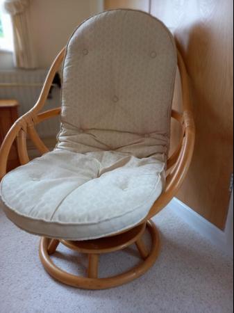 Image 2 of Good quality Cane Rocking chair and stool
