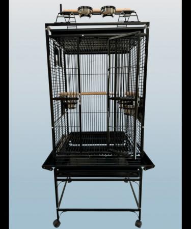 Image 6 of Parrot-Supplies Ohio Play Top Parrot Cage Black