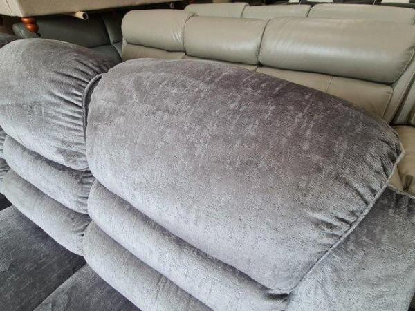 Image 2 of Farrington grey fabric manual recliner 2 x 3 seater sofas