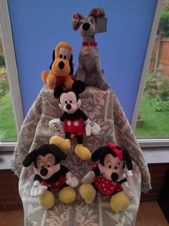 Image 1 of Collection of Disney soft toys Mickey.Minnie.Pluto