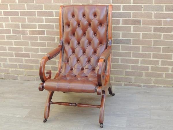 Image 2 of Chesterfield Vintage Slipper Chair on Castors (UK Delivery)