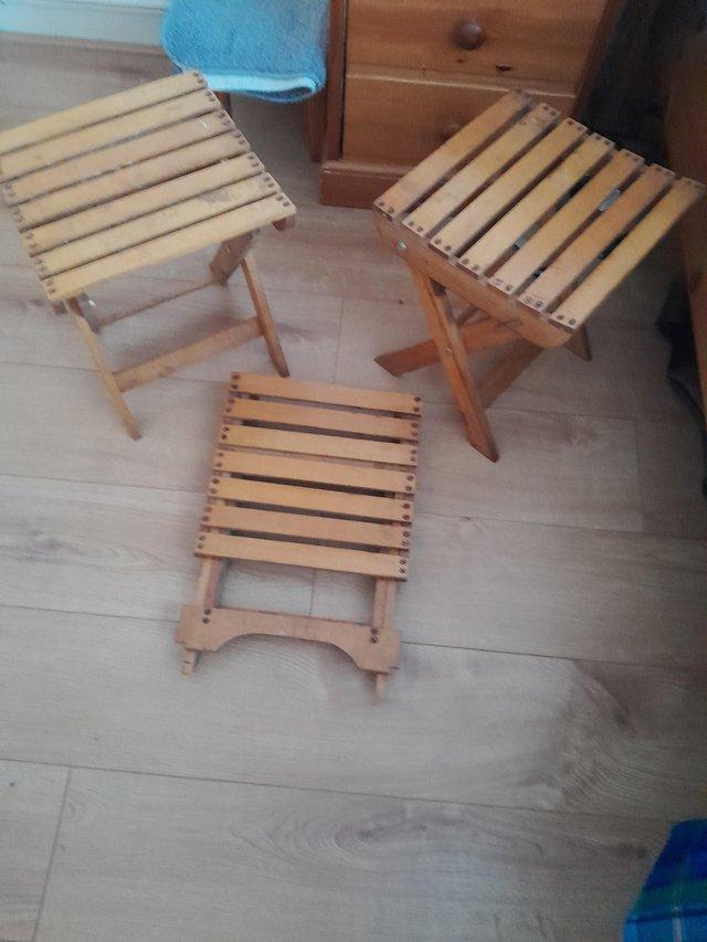 Preview of the first image of Handmade wooden stools in excellent condition.