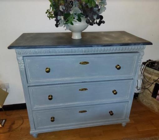 Image 1 of Pine Painted Chest of Drawers