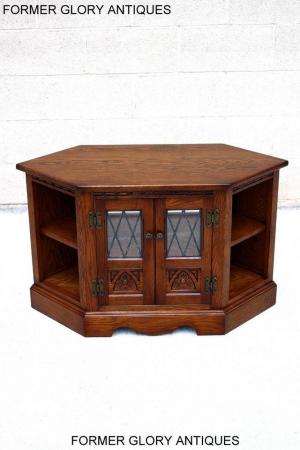 Image 77 of AN OLD CHARM LIGHT OAK CORNER TV DVD CD CABINET STAND TABLE