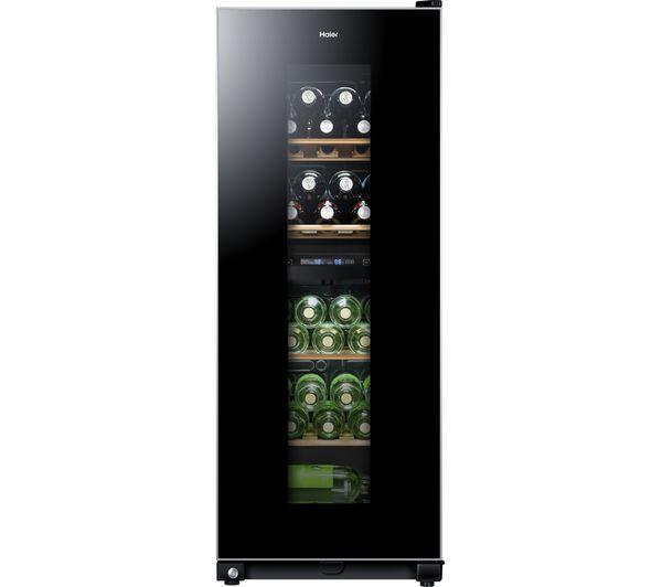 Preview of the first image of HAIER BLACK WINE COOLER-46 BOTTLES-TEMP 6-18C-DUAL ZONE-NEW.