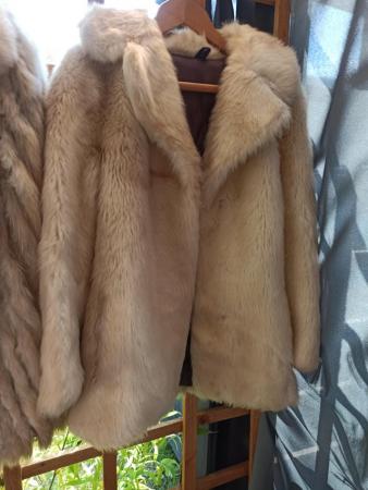 Image 1 of Faux fur coat with matching hat