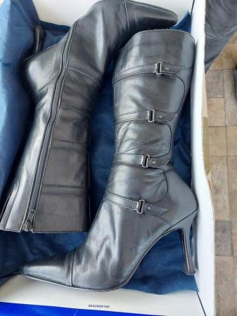 Image 1 of Lotus leather stiletto boots size 6