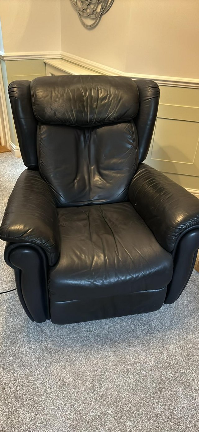 Preview of the first image of Dark navy massage chair.