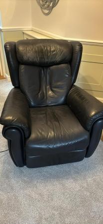 Image 1 of Dark navy massage chair