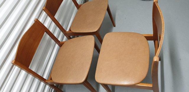 Image 9 of Retro Mid Century Danish style dining chairs x 4