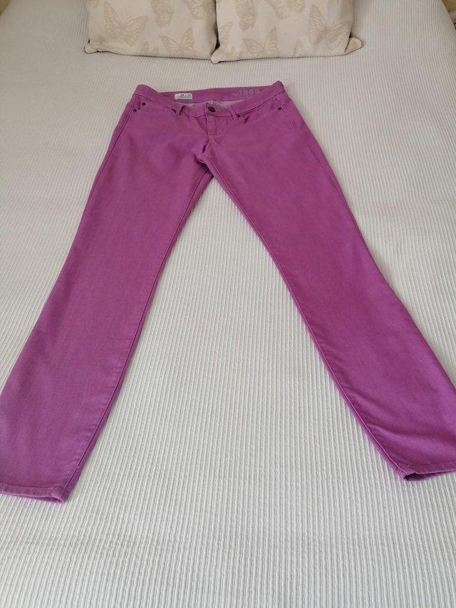 Preview of the first image of LADIES LILAC SKINNY JEANS GAP 12 UK.