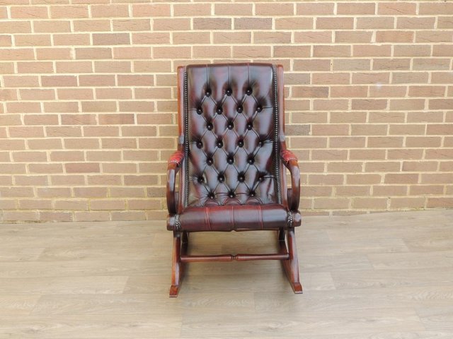 Preview of the first image of Chesterfield Rocking Chair Ox Blood (UK Delivery).