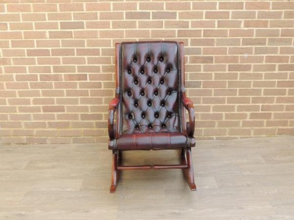 Image 1 of Chesterfield Rocking Chair Ox Blood (UK Delivery)