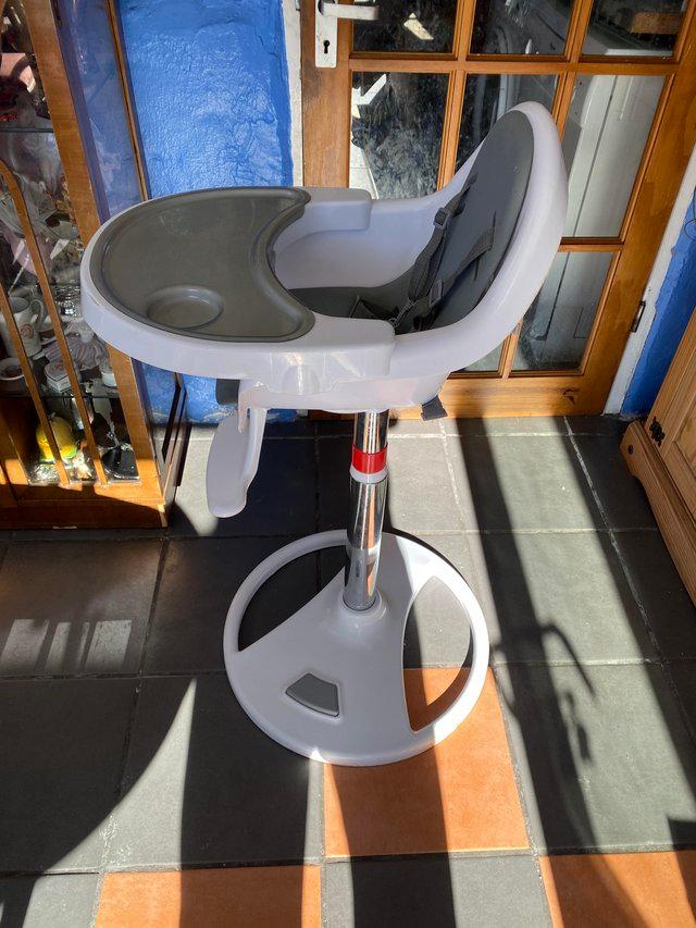 Preview of the first image of Child / toddler/ baby modern high chair in good clean condit.