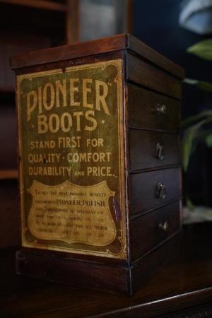 Image 4 of Edwardian Shoe Box 'Pioneer Boots' Original Advertising
