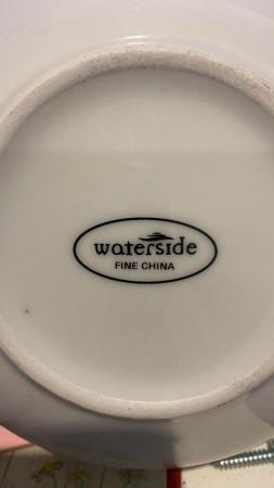 Image 3 of Waterside fine china Black and white Dinner set