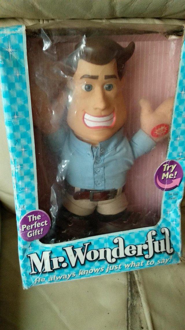 Preview of the first image of MR WONDERFUL COLLECTABLE TALKING DOLL.