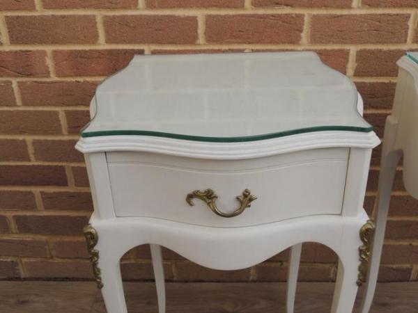 Image 9 of Pair of French Tall Bedside Tables (UK Delivery)