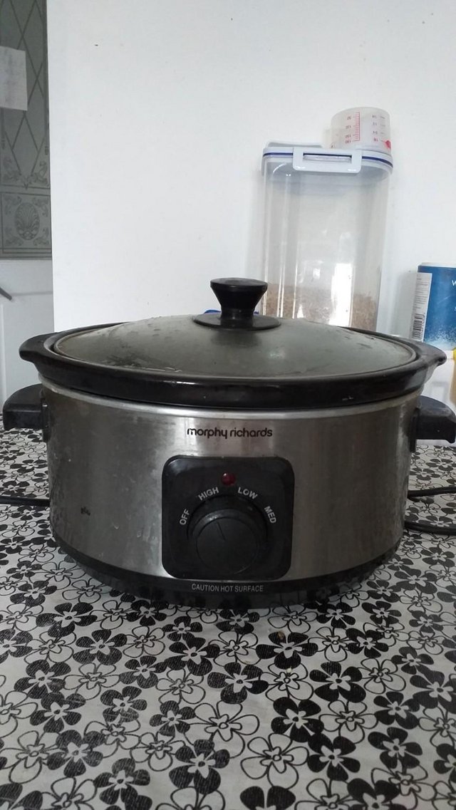 Preview of the first image of Morphy Richards 3.5L Stainless Steel Slow Cooker, 3 Heat Set.