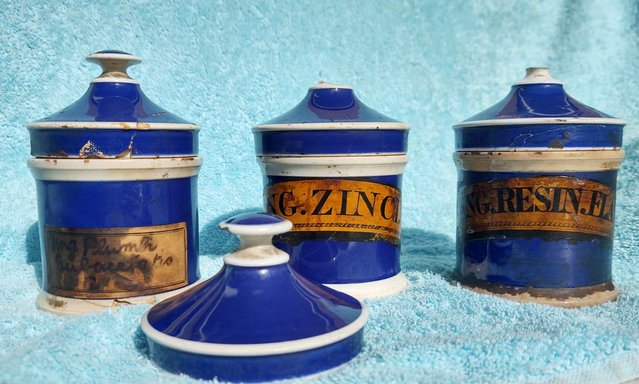 Image 3 of Antique Apothecary Victorian Chemist Jars