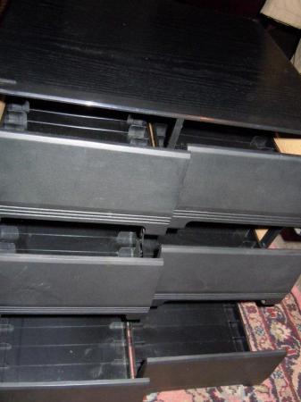 Image 3 of VHS Video Tape Storage Units Black Ash x 3 Stackable So Retr