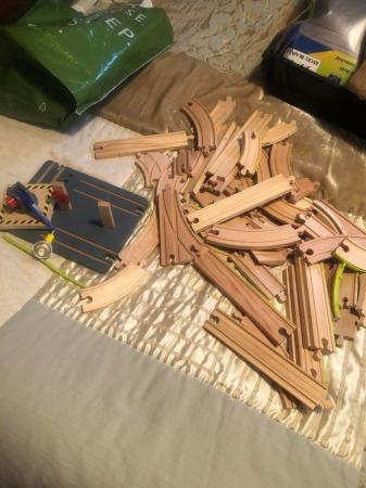 Image 3 of Lots of Brio trains, cars, track and bridges