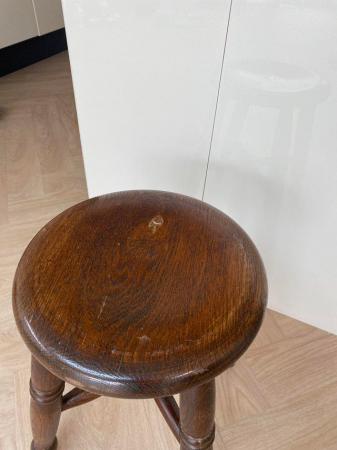 Image 3 of used wooden kitchen stool.height 46cm