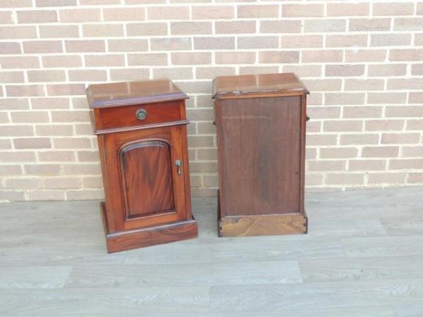 Image 18 of Pair of Mahogany Tall Bedside Cabinets (UK Delivery)