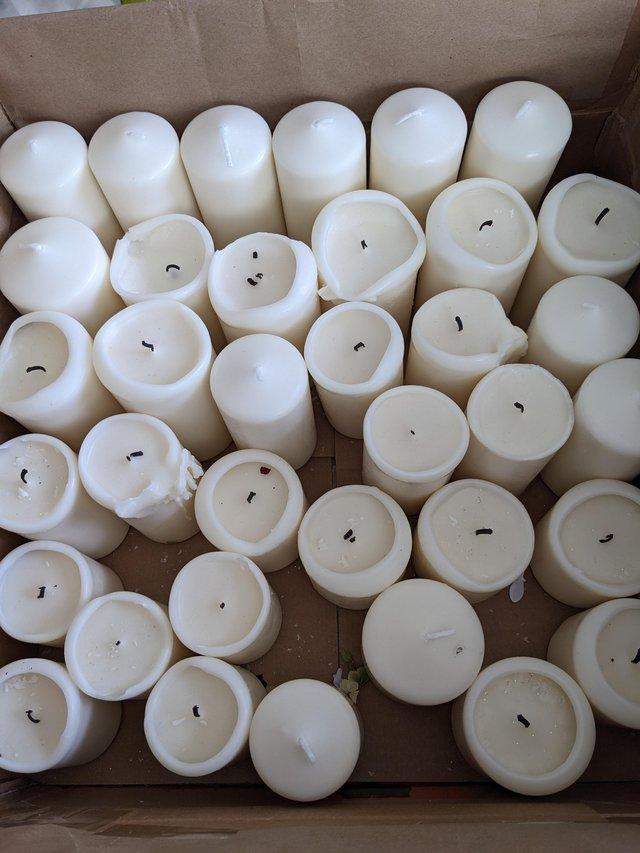 Preview of the first image of 36 white Candles some unused.