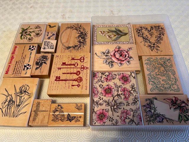 Preview of the first image of BOX NO. 3 WOODEN CRAFTING STAMPS.