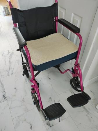 Image 3 of Folding transport chair with backpack and cushion