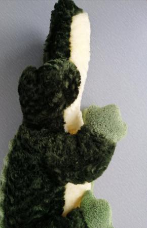 Image 15 of Aurora Green Plush Crocodile Soft Toy.  18.1/2" Long.