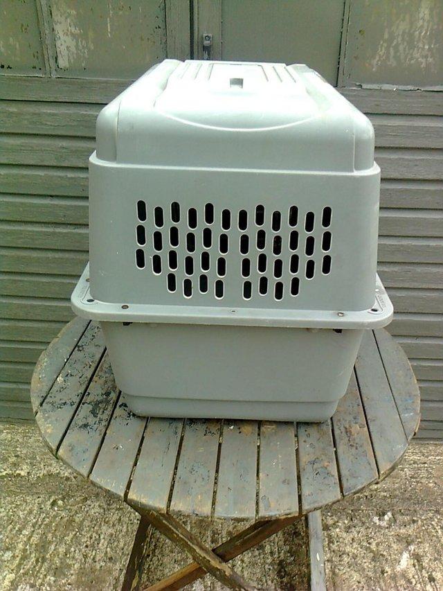 Preview of the first image of Transport Box/Dog Cage, Large, Heavy Duty, Plastic, 2'9 Long.
