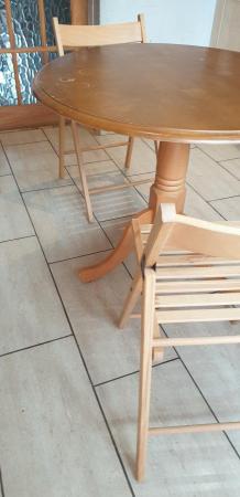 Image 10 of Compact round dining table and chairs