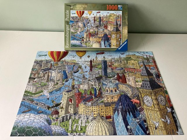 Preview of the first image of Ravensburger1000 piece jigsaw titled Around the UK & Ireland.