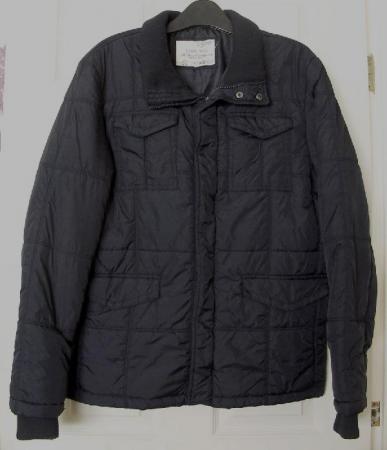 Image 1 of Mens Navy Quilted Jacket By Brave Soul - Size L.  B17