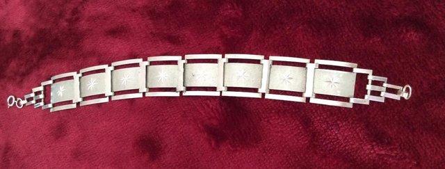Preview of the first image of VINTAGE SILVER HALLMARKED BRACELET, UNUSUAL DESIGN.
