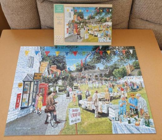 Image 3 of 1000 piece jigsaw called CREAM TEAS by WH SMITH,  by Trevor