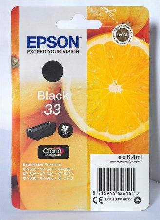 Image 1 of UN-OPENED EPSON 33 BLACK INK CARTRIDGE