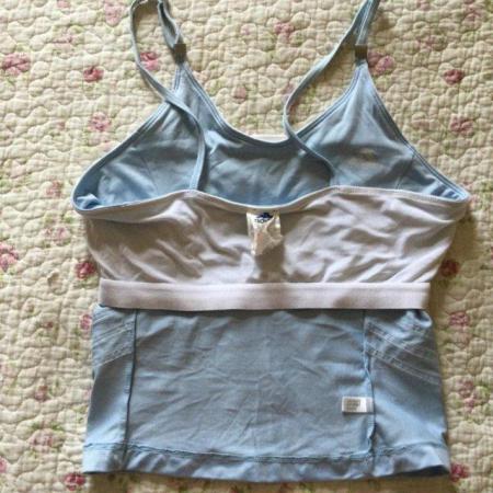 Image 4 of Sz14 ADIDAS CLIMALITE Pale Blue Sports Tank Cami 33-38” Bust