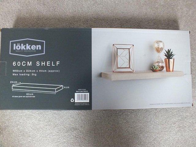 Preview of the first image of Lokken Floating  Light Oak Colour Shelf.