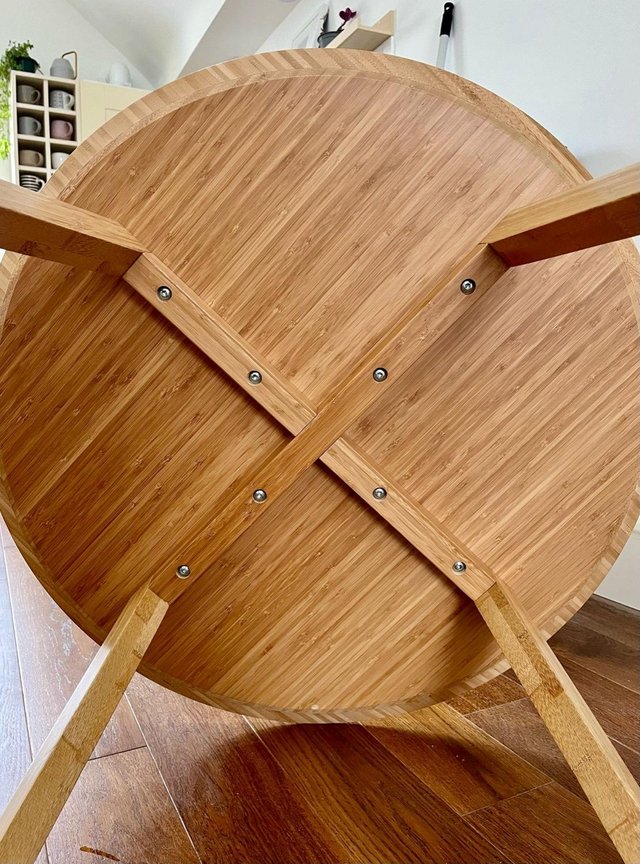 Preview of the first image of IKEA Dining bamboo round table.